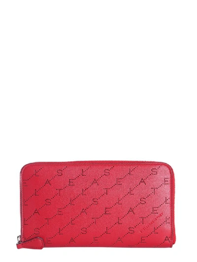 Shop Stella Mccartney Monogram Wallet In Rosso
