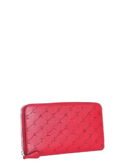 Shop Stella Mccartney Monogram Wallet In Rosso