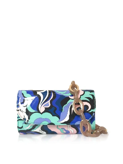 Shop Emilio Pucci Optical Printed Leather Cosmetic Case/pouch In Basic