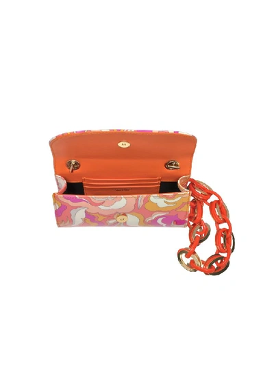Shop Emilio Pucci Optical Printed Leather Cosmetic Case/pouch In Basic