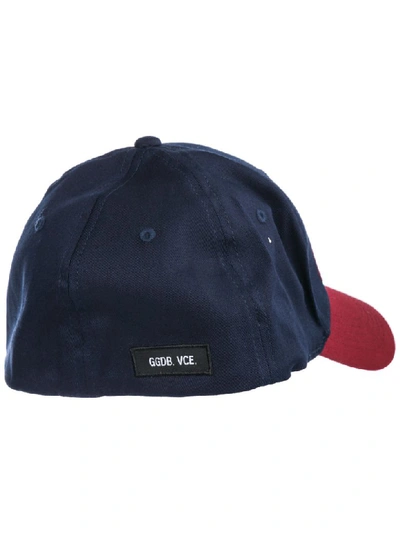 Shop Golden Goose Jackie Baseball Cap In Navy / Bordeaux Logo