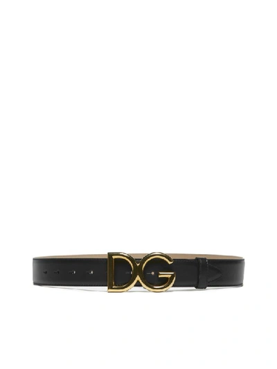 Shop Dolce & Gabbana Belt In Nero Ottone