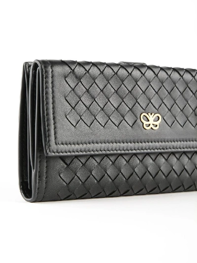 Shop Bottega Veneta Intrecciato Continental Wallet In Nero