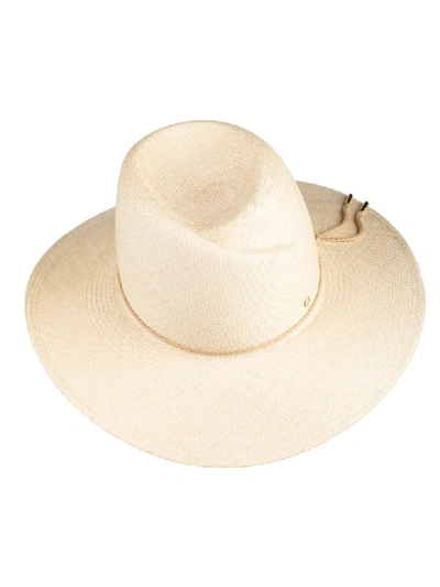 Shop Maison Michel Charles Hat In Beige