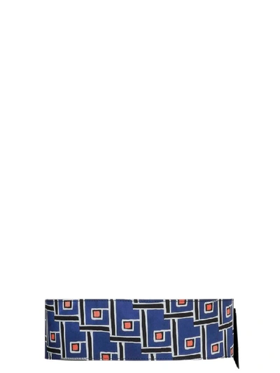 Shop Maliparmi Printed Belt In Blue