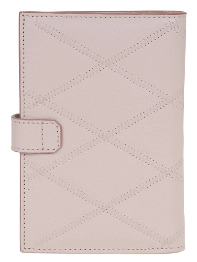 Shop Givenchy Quilted Flap Wallet In Pale Pink