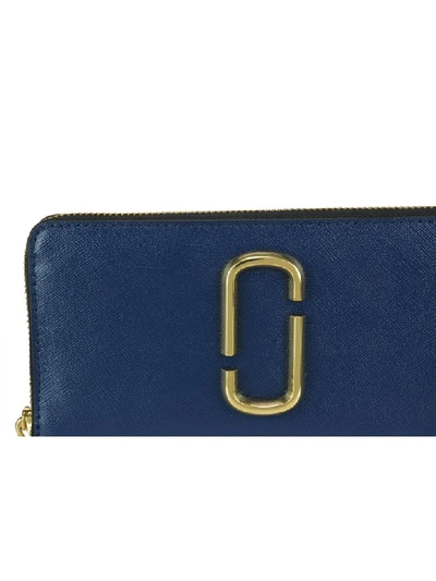 Shop Marc Jacobs Snapshot Wallet In Blue Sea Multi