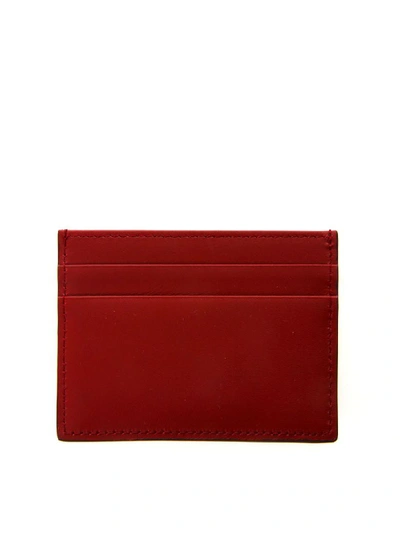 Shop Dolce & Gabbana Red Dg Girls Leather Credit Card Holder