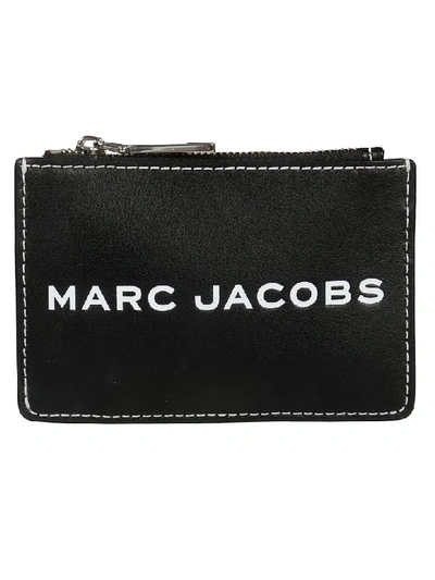 Shop Marc Jacobs Logo Print Wallet In Black/white