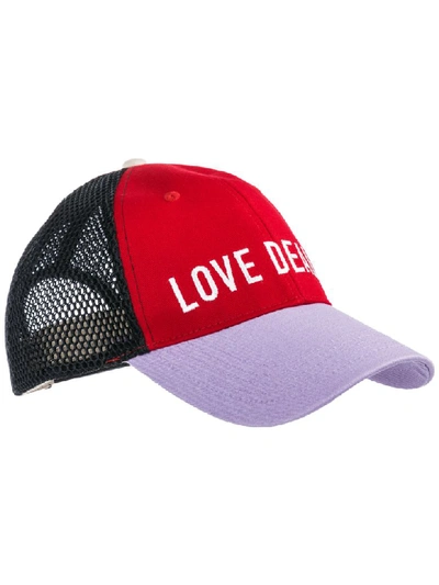 Shop Golden Goose Clare Baseball Cap In Red Lilac / Love Dealer