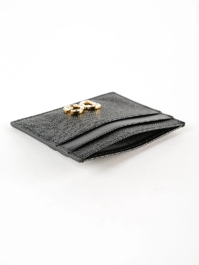 Shop Dolce & Gabbana Dauphine Dg Strass Cardholder In Nero