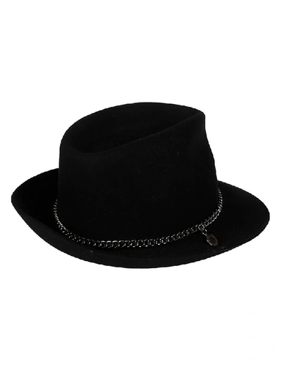 Shop Stella Mccartney Falabella Chain Hat In Black