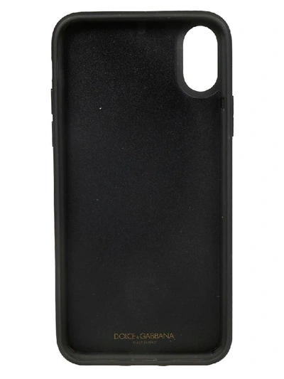 Shop Dolce & Gabbana Embellished Iphone X Case In Black/brown