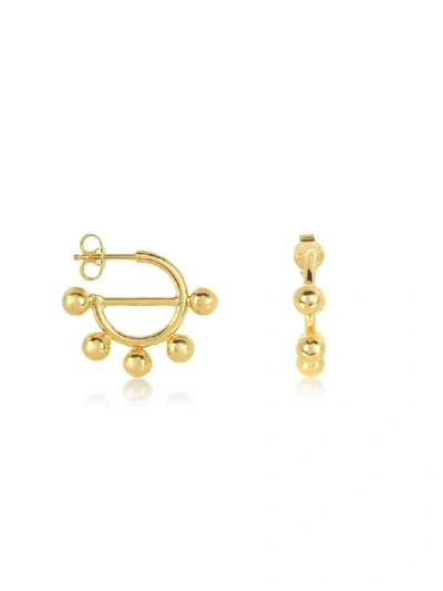 Shop Jw Anderson Disc Mini Hoop Earrings In Gold
