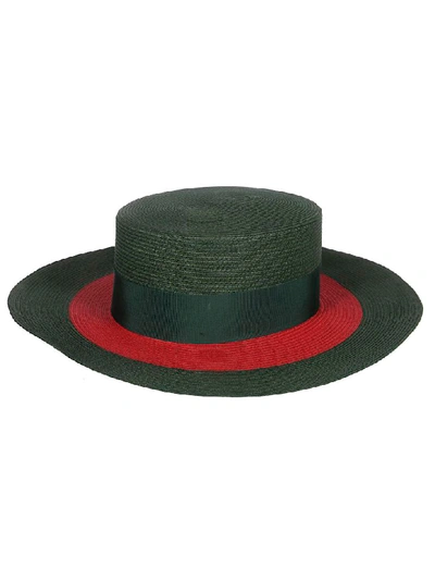 Shop Gucci Papier Wide Brim Hat In Green