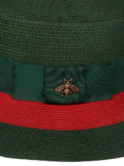 Shop Gucci Papier Wide Brim Hat In Green