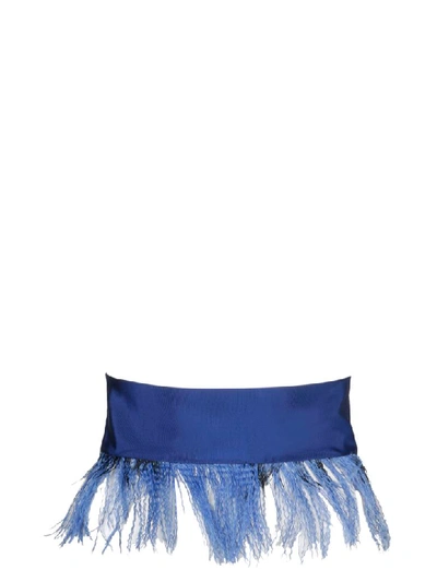 Shop Sara Roka Tied Feathery Belt In Blue