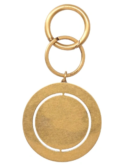 Shop Balenciaga Casino Earp Round Keyring In Black