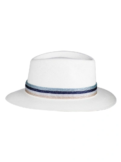 Shop Maison Michel Andre Fedora Hat In White
