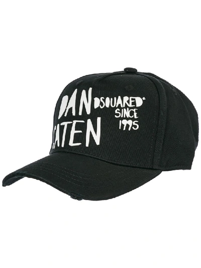 Shop Dsquared2 Dean Caten Baseball Cap In Nero