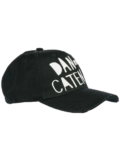 Shop Dsquared2 Dean Caten Baseball Cap In Nero