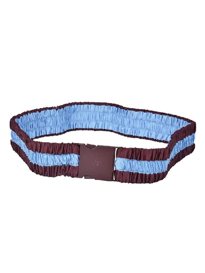 Shop N°21 Elasticated Belt In Brown/blue