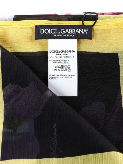 Shop Dolce & Gabbana Floral Print Scarf In Ortensie/fiori F.nat