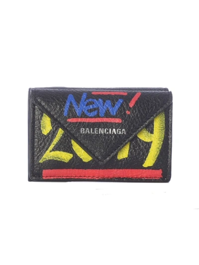 Shop Balenciaga Papier French Wallet In Black