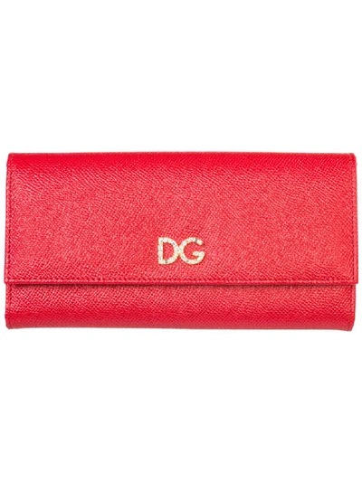 Shop Dolce & Gabbana Continental Wallet In Rosso