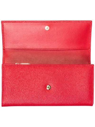 Shop Dolce & Gabbana Continental Wallet In Rosso