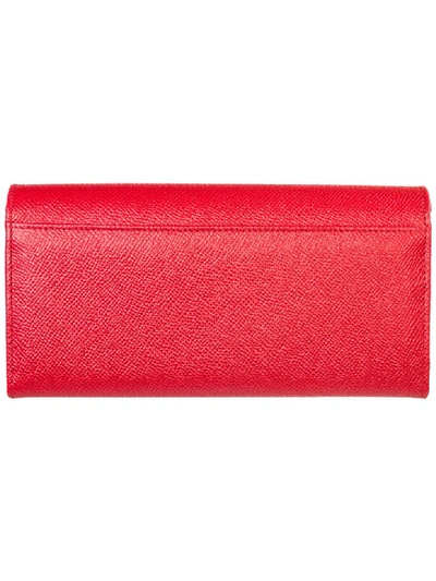 Shop Dolce & Gabbana Continental Wallet In Rosso