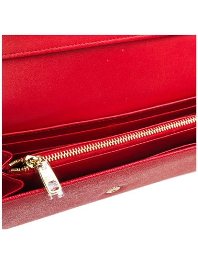 Shop Dolce & Gabbana Continental Wallet In Rosso