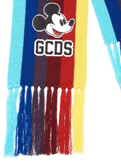Shop Gcds Mickey Mouse Scarf In Multicolor