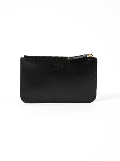 Shop Fendi Key Case Pouch In Kur Nero