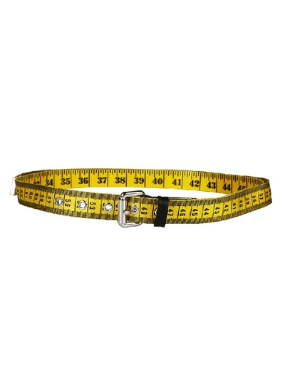 Shop Moschino Tape Measure Belt In Yellow