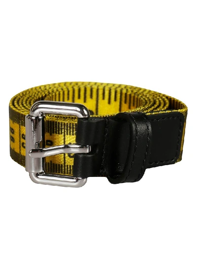 Shop Moschino Tape Measure Belt In Yellow