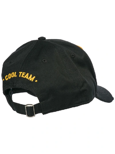 Shop Dsquared2 Adjustable Cotton Hat Baseball Cap In Nero