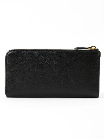 Shop Prada Classic Saffiano Continental Wallet In Nero