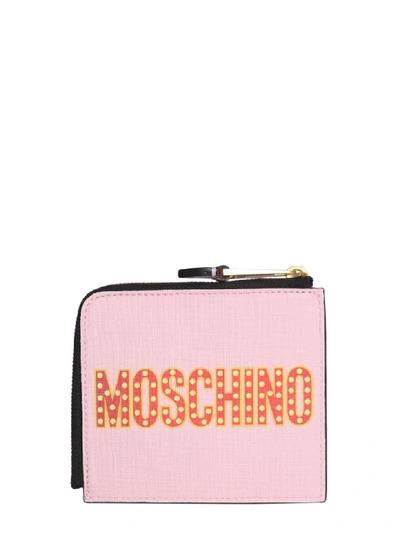 Shop Moschino Zip Around Wallet In Rosa