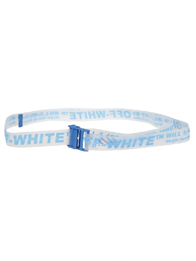 Shop Off-white Logo Industrial Belt In Transparent Blue