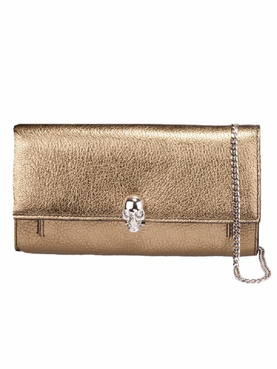 Shop Alexander Mcqueen Wallet In Gold