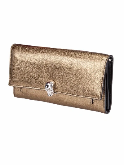 Shop Alexander Mcqueen Wallet In Gold