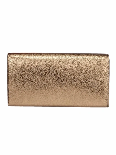 Shop Alexander Mcqueen Wallet In Gold