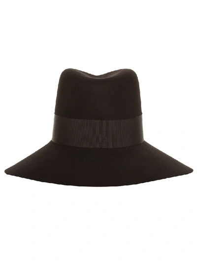 Shop Saint Laurent Nina Hat In Nero