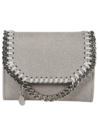 Shop Stella Mccartney Falabella French Wallet In Grey