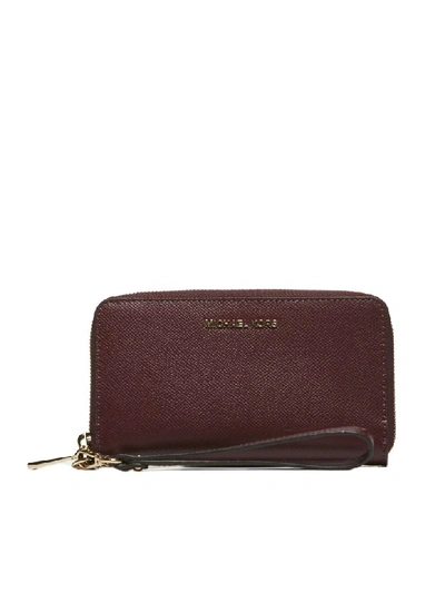 Shop Michael Michael Kors Wallet In Red