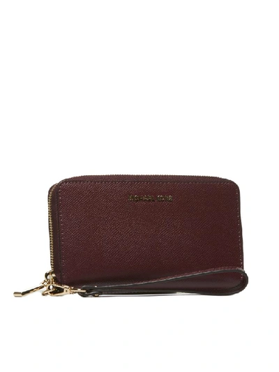 Shop Michael Michael Kors Wallet In Red