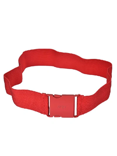 Shop N°21 Logo Belt In Red