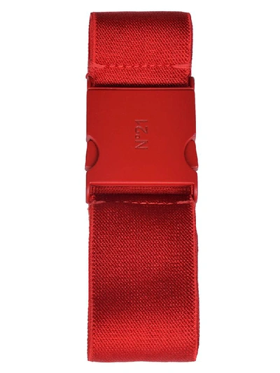 Shop N°21 Logo Belt In Red