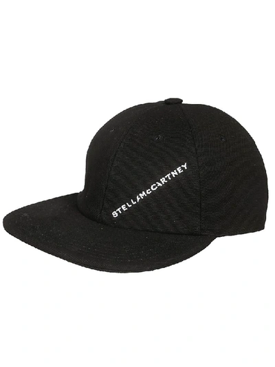 Shop Stella Mccartney Logo Embroidered Baseball Cap In Black